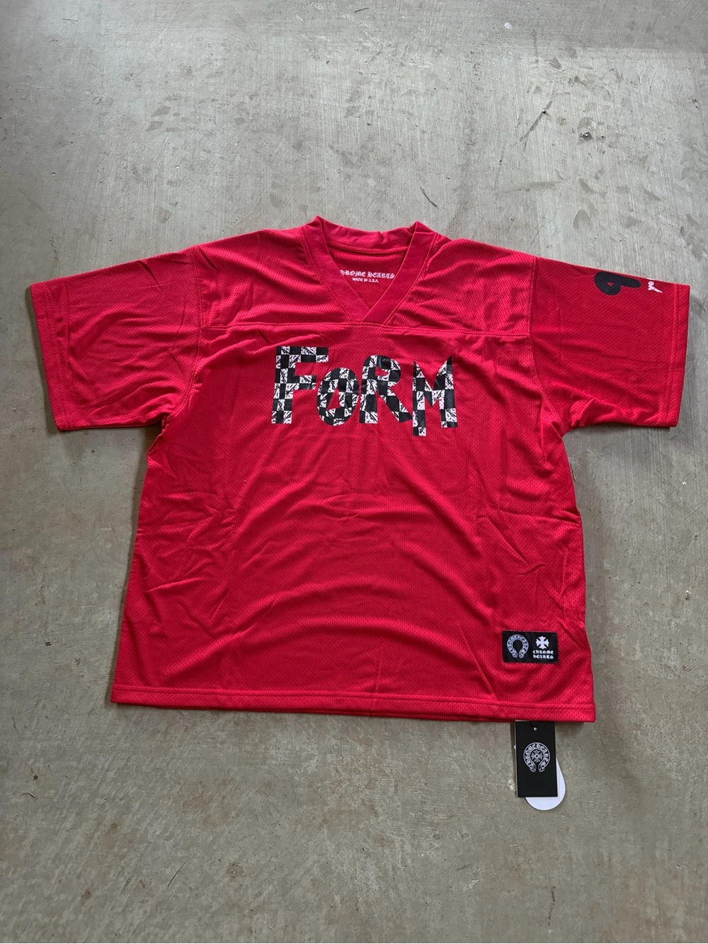 Chrome Hearts Red Short Sleeve Jersey